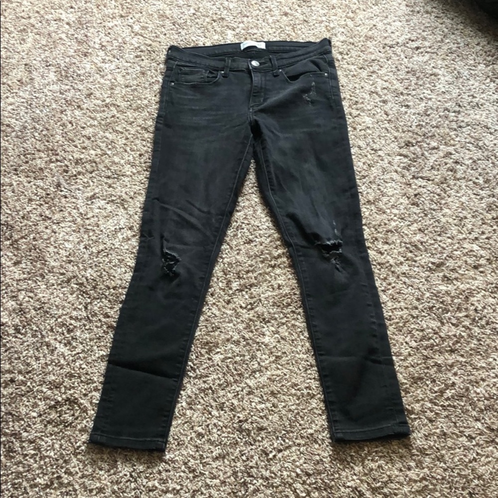 Banana Republic distressed skinny ankle jean